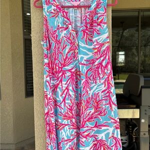 Lilly Pulitzer Pink and Blue Sleeveless Dress